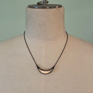Alexis Bittar Crescent Lucite necklace goth elegant adjustable rare